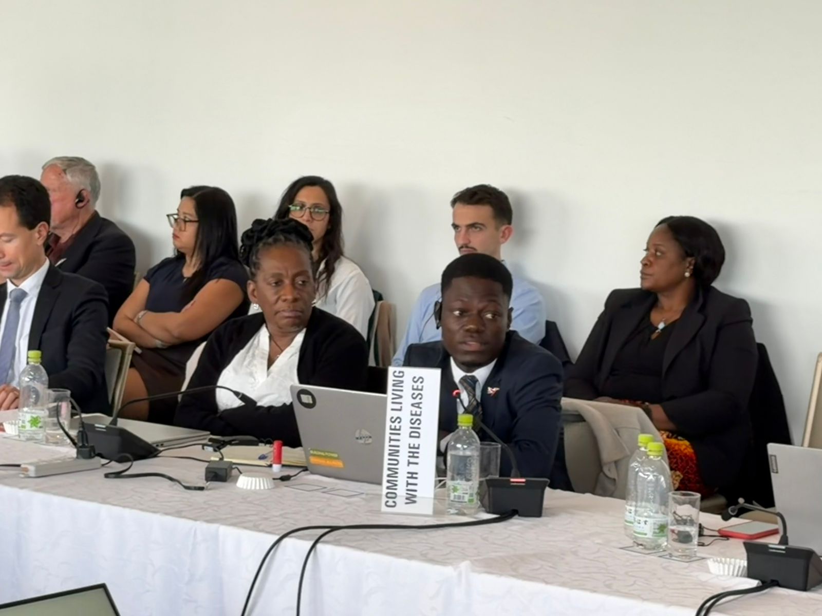 Carol Nawina Nyirenda, membre du Conseil pour les communautés, et Abdul- Fatawu Salifu, membre suppléant du Conseil, intervenant lors de la réunion du Conseil EB48